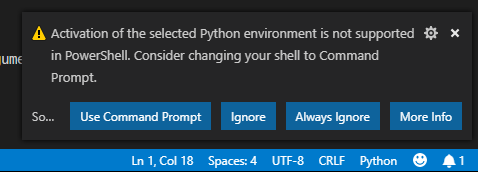 Python Extension Notice