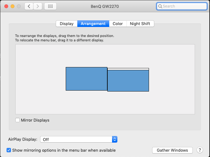 Mac display setting
